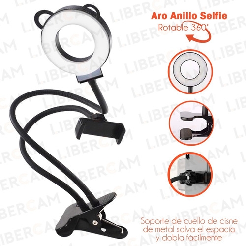 HOLDER 2 DOS BRAZOS CON  ARO DE LUZ PINZA 