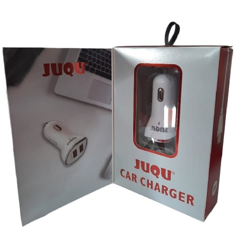 PLUGIN CARGADOR PARA CARRO V8 MICROUSB CARGA RAPIDA QUALCOMM 3.1 AMP JUQU JQ-303 3 MESES DE GARANTIA