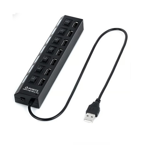 HUB 7 PUERTOS CON SWITCH MULTIPUERTOS