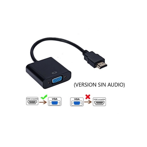 CONVERTIDOR HDMI A VGA SIN AUDIO