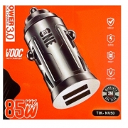 CARGADOR CARRO PLUGIN TIK-NV50 DOBLE USB 85W